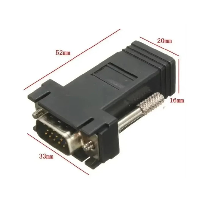 Kit de Adaptador de Extensão VGA (02) para Cabo de Vídeo RJ45