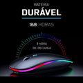 Mouse Recarregavel Sem Fio Led RGB