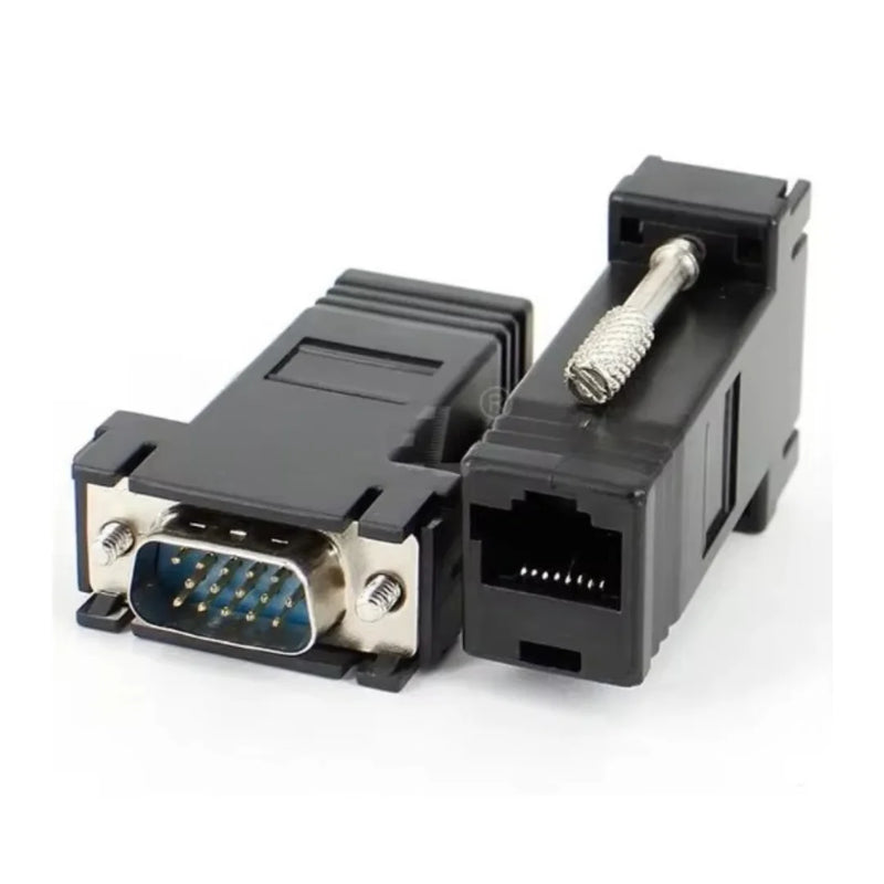 Kit de Adaptador de Extensão VGA (02) para Cabo de Vídeo RJ45