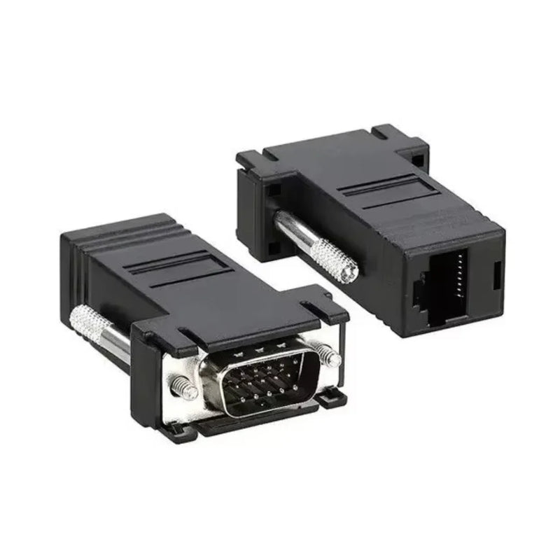 Kit de Adaptador de Extensão VGA (02) para Cabo de Vídeo RJ45