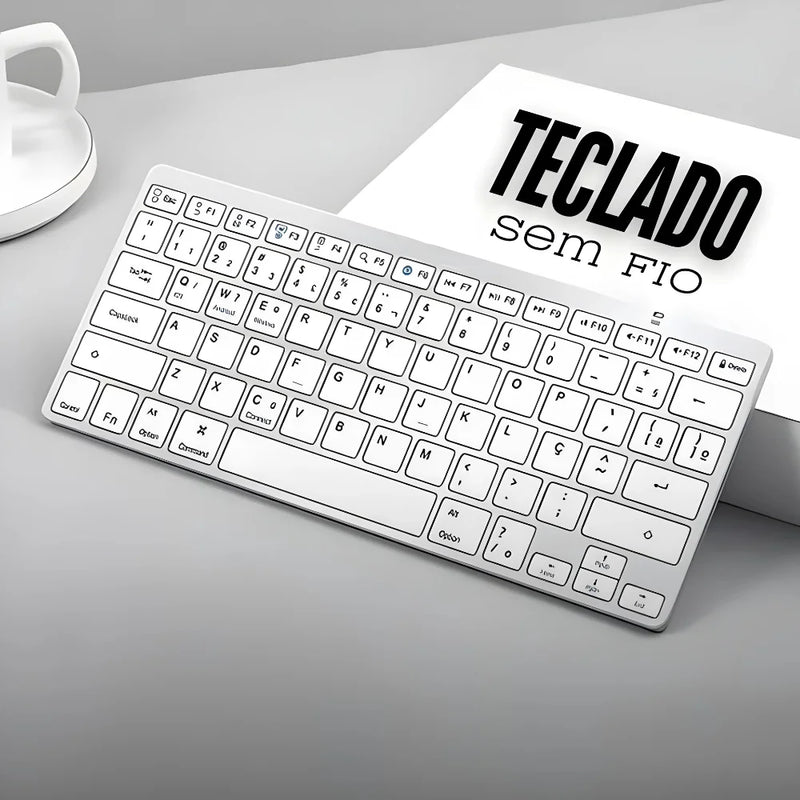 Teclado Slim Sem Fio Compacto Bluetooth - Modelo Classe 203 para Computador