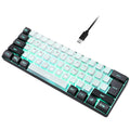 Teclado de jogo mini 60%, RGB, compacto, à prova d'água, 61 teclas para gamers de PC/Mac