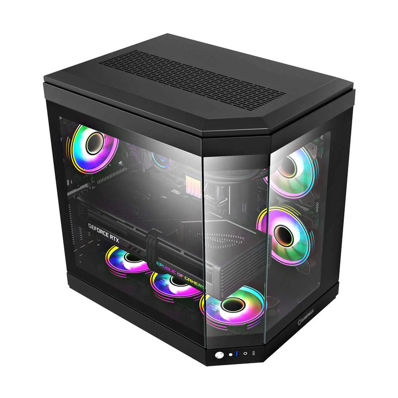 Gabinete ATX Gamemax Tower Black Hype Glass