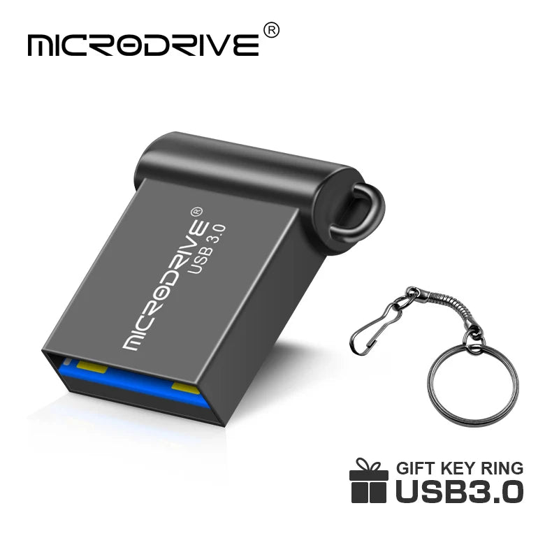 Pen Drive USB de Alta Velocidade 3.0 Mini Flash 128GB 64GB 32GB 16GB - Cle USB 3.0 Stick, Chave de Armazenamento USB