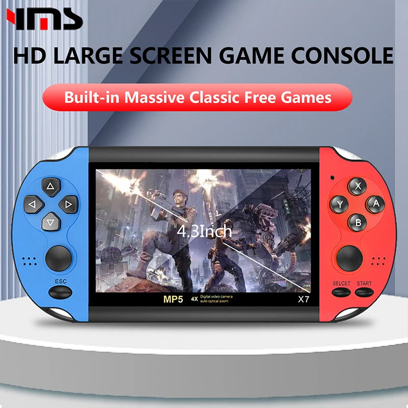 X7/X12 Plus Video Game Console 7.1/5.1/4.3 Inch Portable Game Consoles Built-in 10000 Retro Gaming HD Video Console Arcade Mame