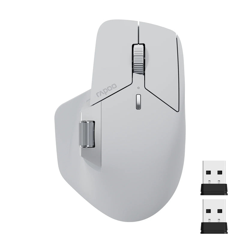 Mouse Sem Fio Rapoo MT760/MT760L/MT760Mini/MT760M – Recarregável, Multi-Modo Bluetooth, Ergonômico, 4000 DPI, Suporte para Até 4 Dispositivos