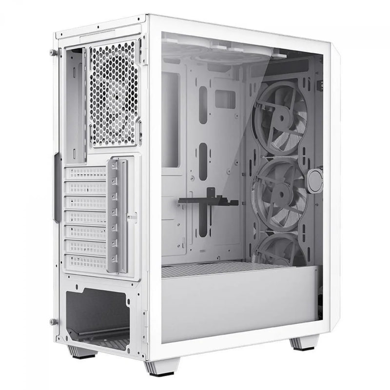 Gabinete Gamer Branco ARGB 3 Ventoinhas Vidro Gamemax Revolt,Vidro temperado