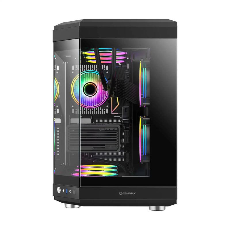 Gabinete ATX Gamemax Tower Black Hype Glass