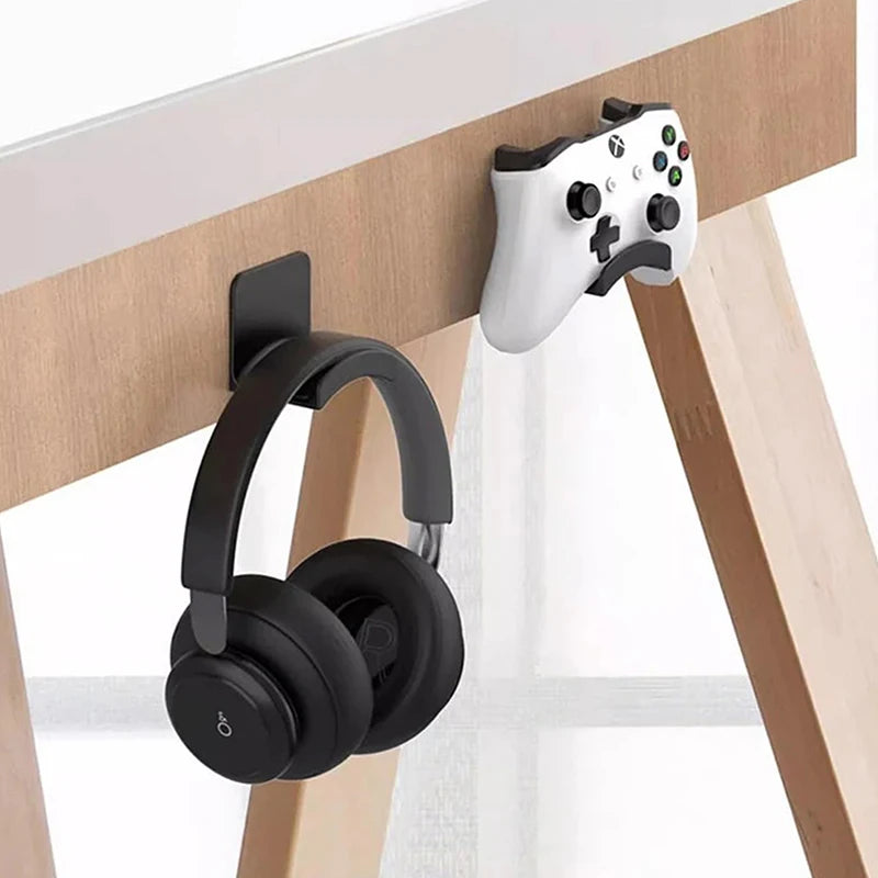 Suporte de Parede Universal para Fones de Ouvido, Suporte para Controle de Jogos, Rack para Exibição de Headset, Gancho para Pendurar Sob a Mesa para Fones de Ouvido