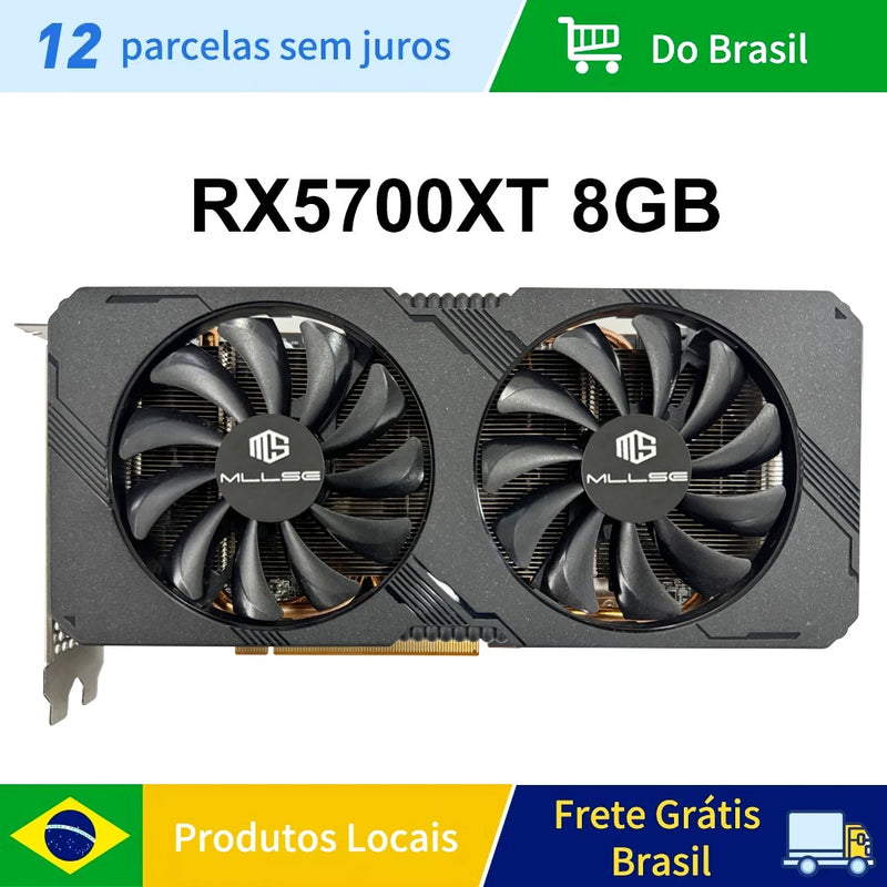 Placa de Vídeo Radeon RX 5700 XT 8GB GDDR6 – Desempenho para Games e Tarefas Gráficas