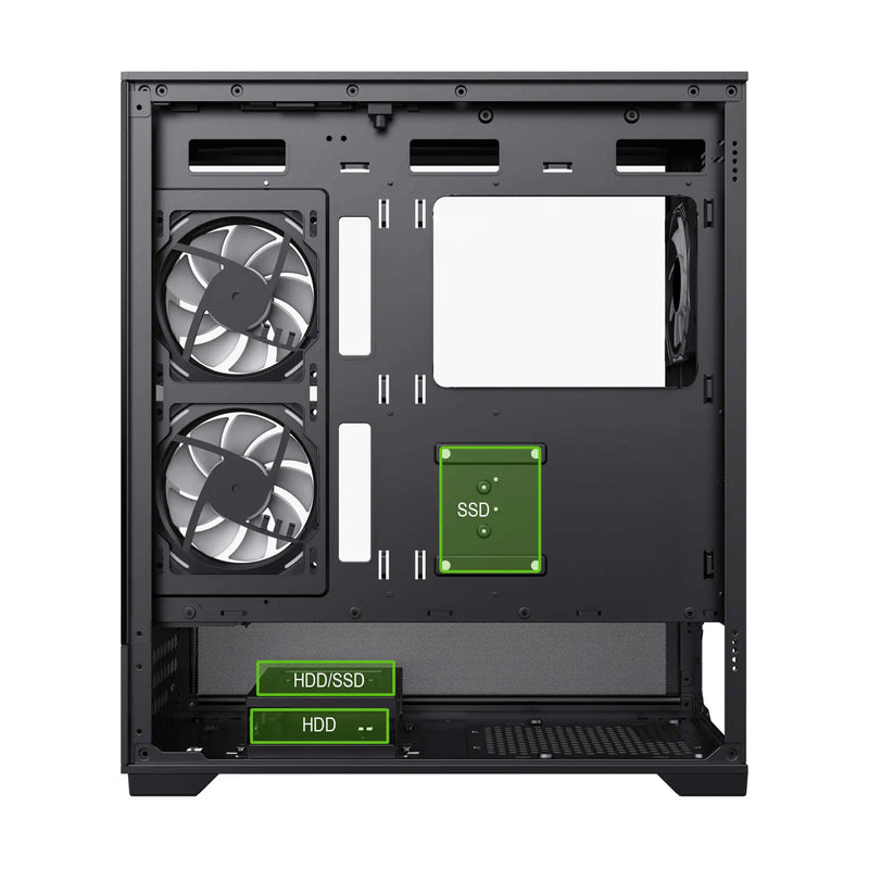 Gabinete Gamemax ATX Torre Média Vidro preto