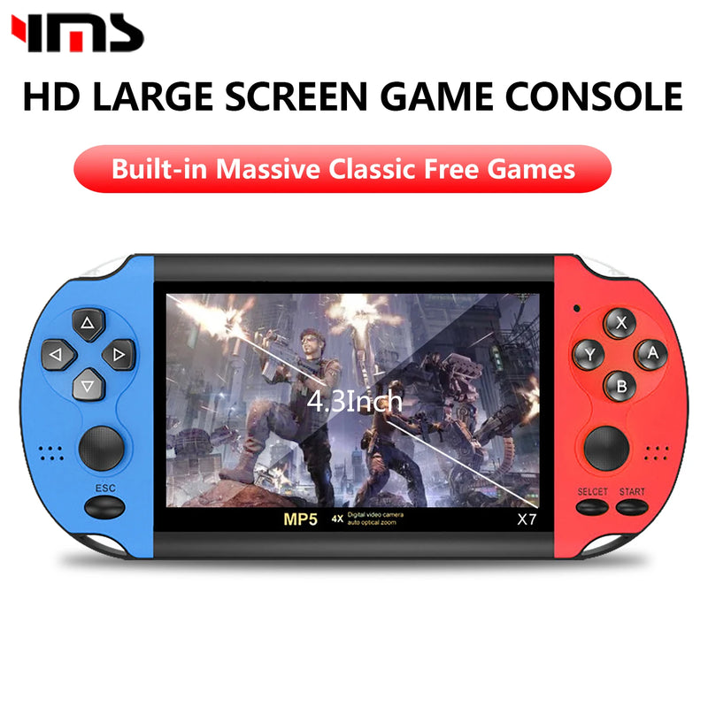 X7/X12 Plus Video Game Console 7.1/5.1/4.3 Inch Portable Game Consoles Built-in 10000 Retro Gaming HD Video Console Arcade Mame