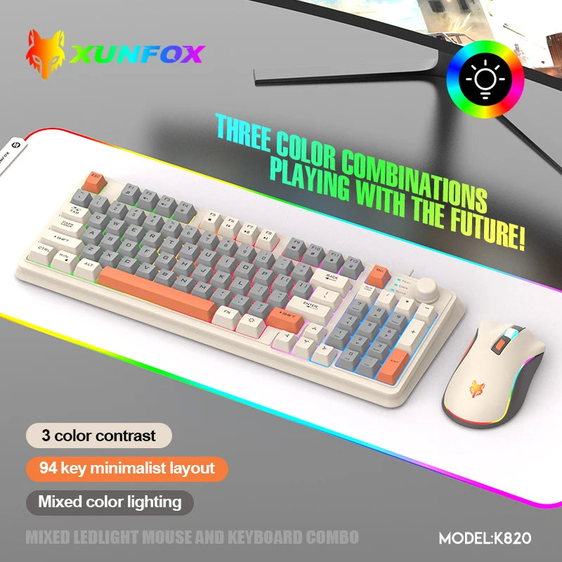 Teclado de jogo mini 60%, RGB, compacto, à prova d'água, 61 teclas para gamers de PC/Mac