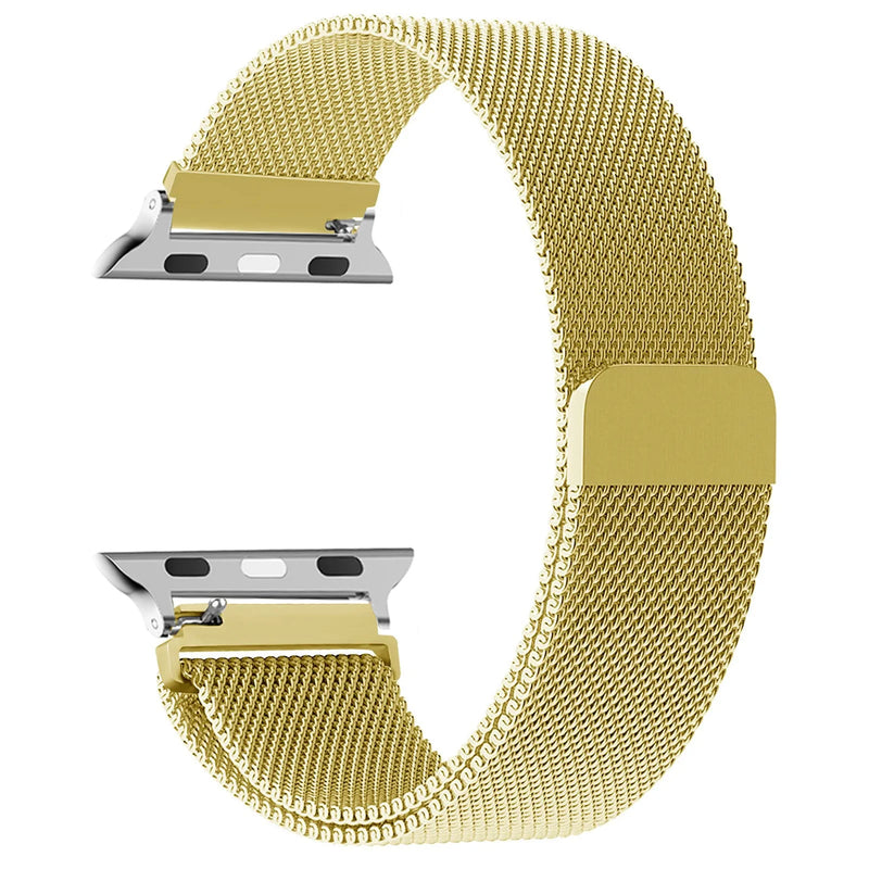 Pulseira Milanese para Apple Watch - Tamanhos: 38mm, 40mm, 41mm, 42mm, 44mm, 45mm, 49mm. Compatível com iWatch Series 3, 5, 6, SE, 7, 8, 9, 10 e Ultra 2.