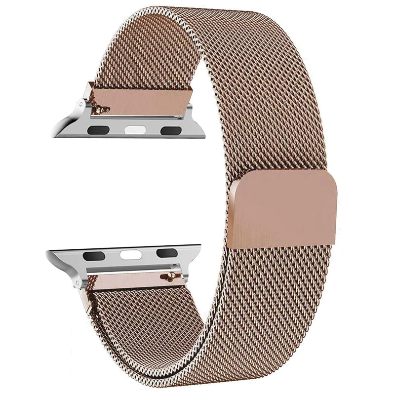 Pulseira Milanese para Apple Watch - Tamanhos: 38mm, 40mm, 41mm, 42mm, 44mm, 45mm, 49mm. Compatível com iWatch Series 3, 5, 6, SE, 7, 8, 9, 10 e Ultra 2.