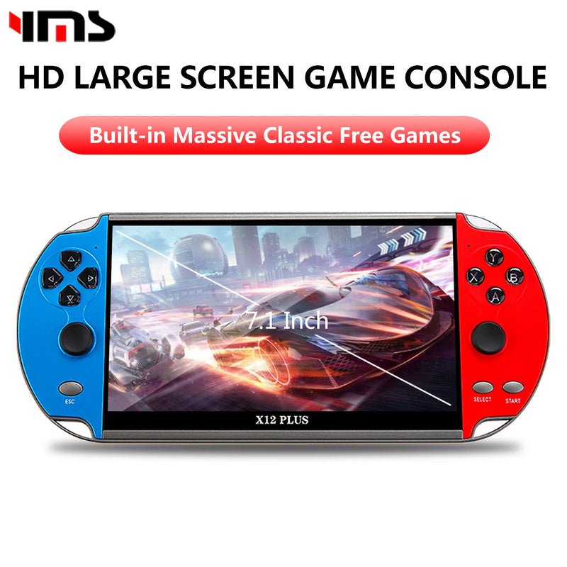 X7/X12 Plus Video Game Console 7.1/5.1/4.3 Inch Portable Game Consoles Built-in 10000 Retro Gaming HD Video Console Arcade Mame