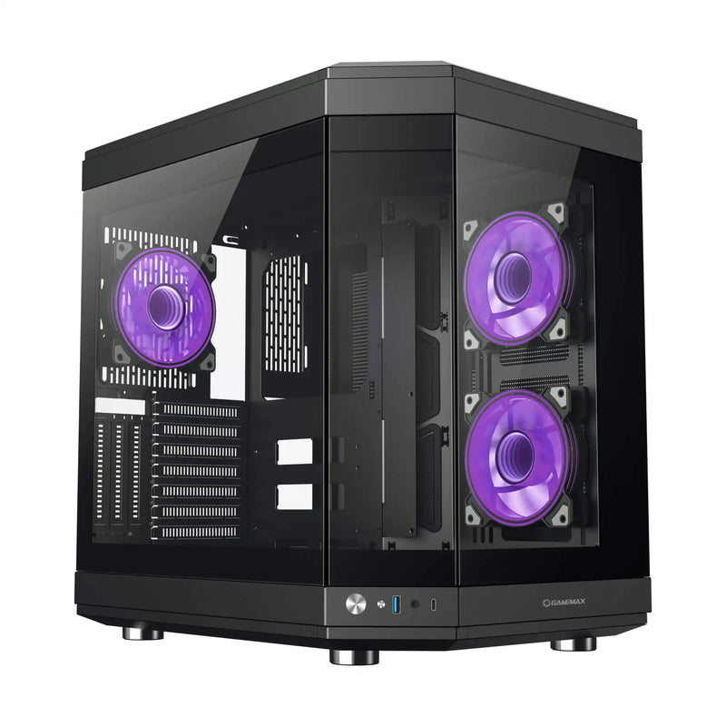 Gabinete ATX Gamemax Tower Black Hype Glass